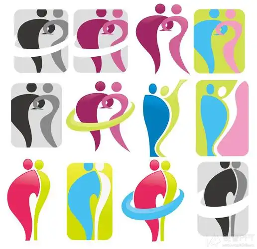 一组矢量人形(11p)