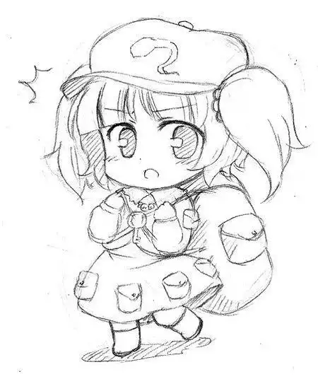 q版人物简笔画动漫简笔画卡通漫画手绘头像线稿300q版铅笔画人物素描