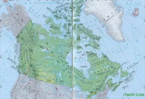 加拿大地形地貌图