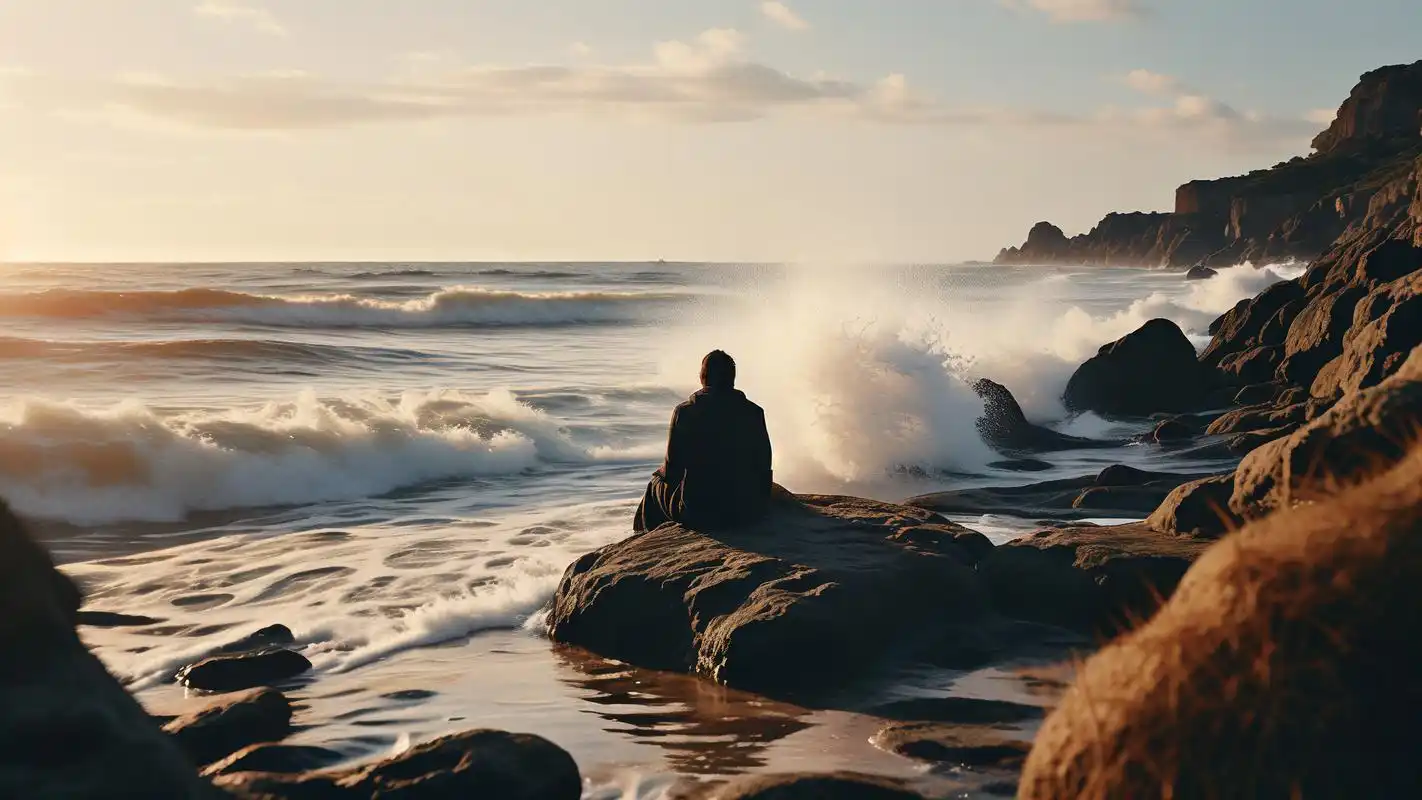 一个人看海98孤独又浪漫的高清壁纸
