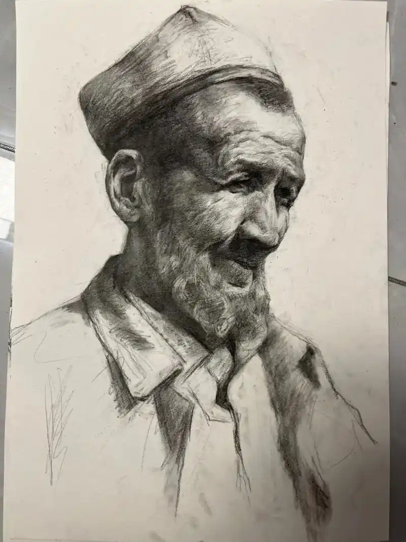 人物肖像 #素描 #艺考集训 #美术老师的日常 #画画使我 - 抖音