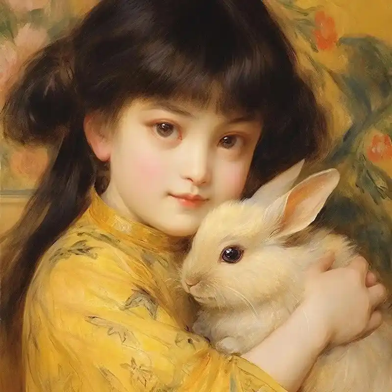 装饰画 #油画 #人物肖像 #治愈 - 抖音