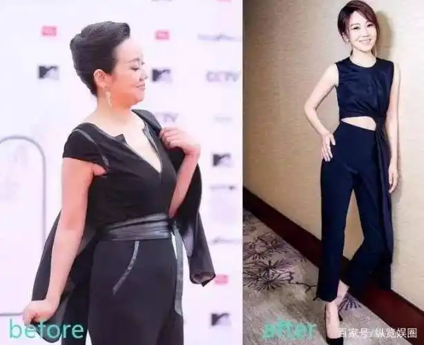 闫妮减肥前后对比照