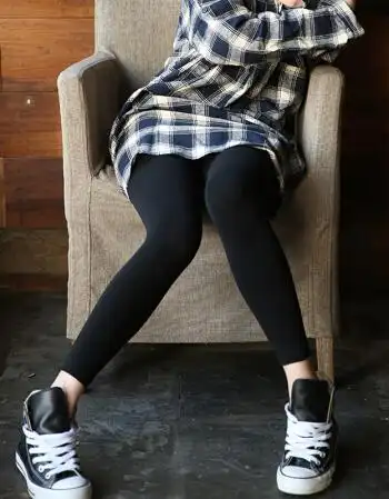 日本春秋女打底裤薄款高腰微压显瘦纯棉中厚九分裤袜哑光9分袜 黑色