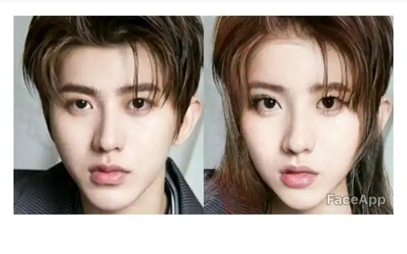 震惊男默女泪蔡徐坤女装竟如此惊艳用faceapp看坤坤女装会发生什么