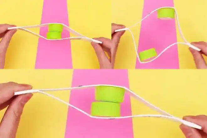 幼儿园手工制作能发出声音的小乐器用牛奶盒自制响板步骤图解