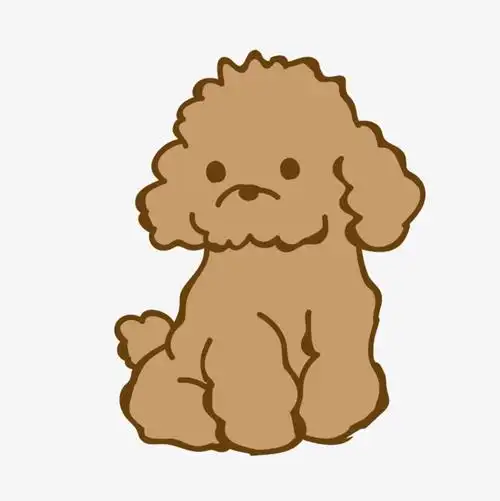 卡通手绘可爱的小狗