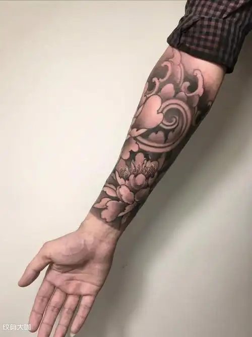 小花臂_纹身图案手稿图片_阿泽的纹身作品集
