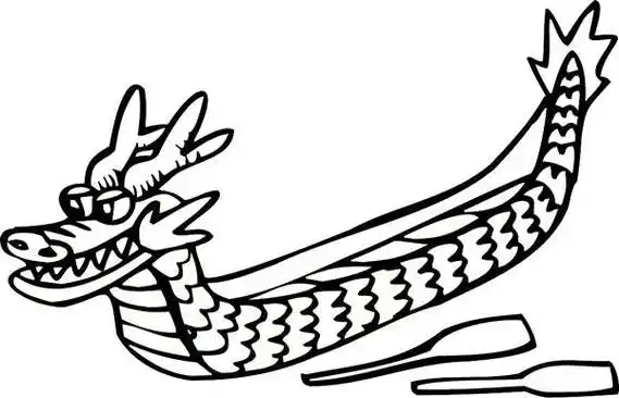 划龙舟简笔画