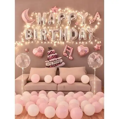 生日装饰场景布置女士成年过生日气氛道具室内简约风女孩家庭快乐