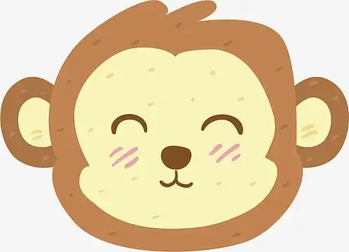 卡通可爱小动物头像aipng黄色的小狮子头像设计png矢量动物标签png