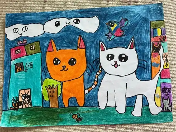 女儿从小就是在我身边跟着我,一笔一划的带她画画,也许是觉得没必要去