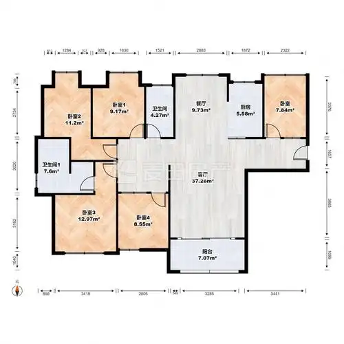 户丨送入户十五平丨高层看泰禾丨全明户型,保利香槟国际二手房,435万