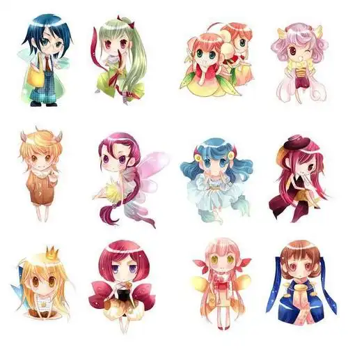 q版人物图片十二星座动漫美少女