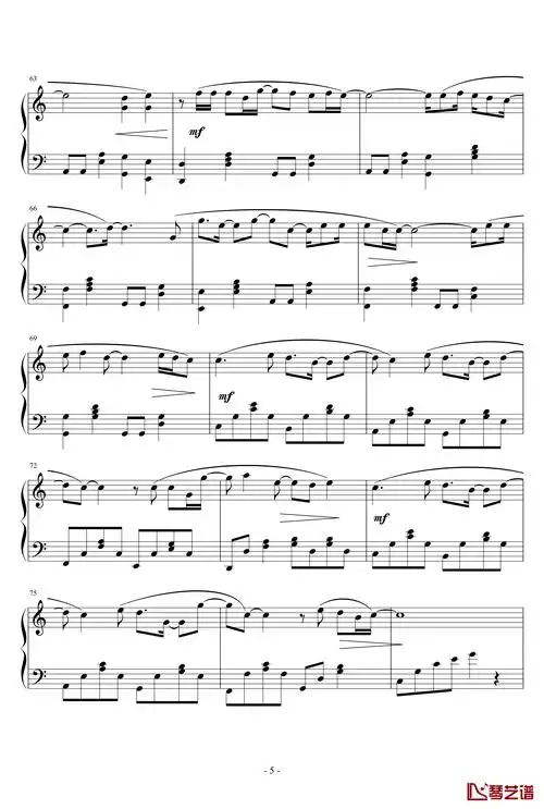 当我们一起走过钢琴谱-苏打绿-简谱网