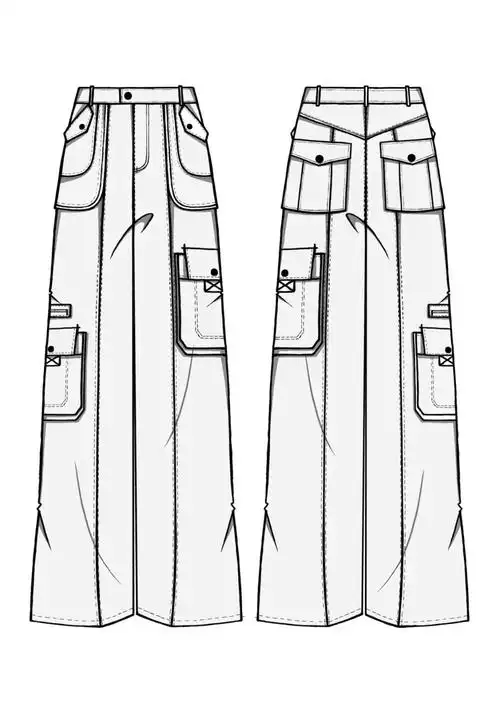 06手跟不上脑子系列,休息,休息一下#服装款式图  #裤子款式图