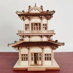 古建筑模型摆件中国风
