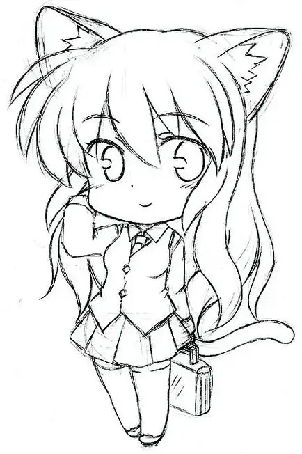 27张简笔画人物女孩可爱,q版动漫人物简笔画简笔画人物女孩唯美图片