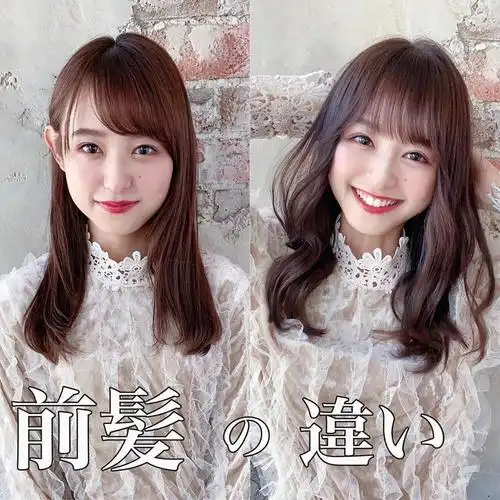 这样面部的整体比例就会更协调自然,可以选择将刘海打薄一点,让额头看