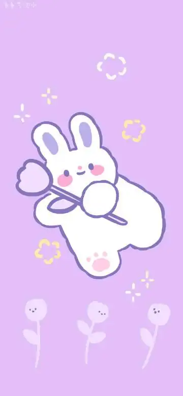 紫色系可爱壁纸  鱼鱼气泡水