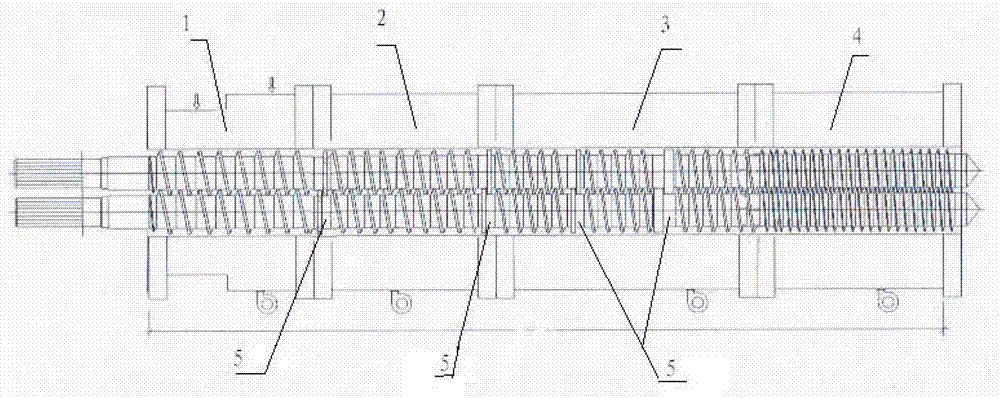 cn202857754u_一种用于制备拉丝蛋白的双螺杆挤出机失效