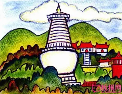五台山水彩画图片,旅游宝地五台山 - 伴宝网