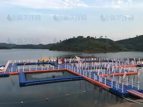 【水上漂浮浮动游泳池】水上游泳池厂家 建在河面上的泳池 水上浮筒式