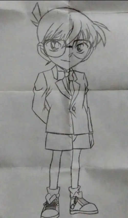 动漫名侦探柯南简笔画