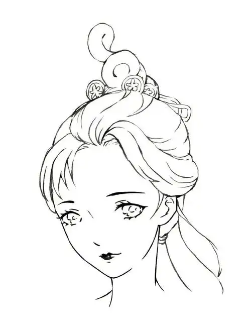 三种高颜值的古风动漫美女发型教程,快来看!_国画艺术_零二七艺考