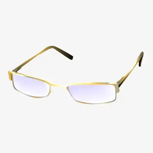 金丝眼镜近视镜子png素材-90设计