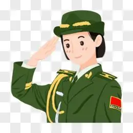 手绘卡通抗疫警察敬礼免抠素材