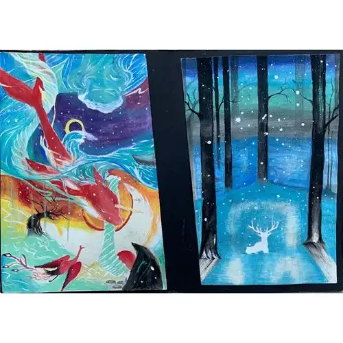 东外2020年艺术节初高中书法绘画优秀作品展示