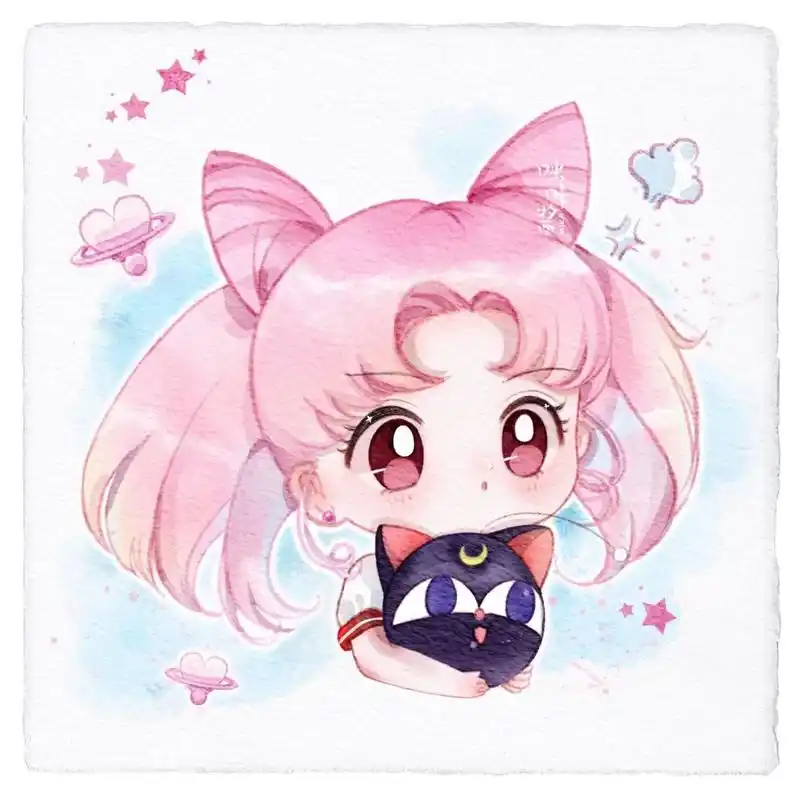 美少女战士q版水彩头像九宫格集合 终于集合了美少女战士2.