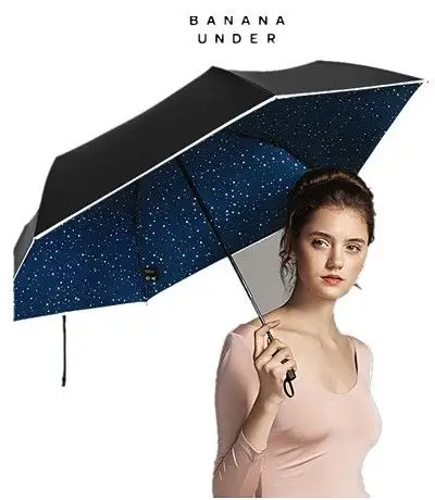 banana under蕉下超轻随身伞小黑胶防晒太阳伞晴雨伞air随身伞系列
