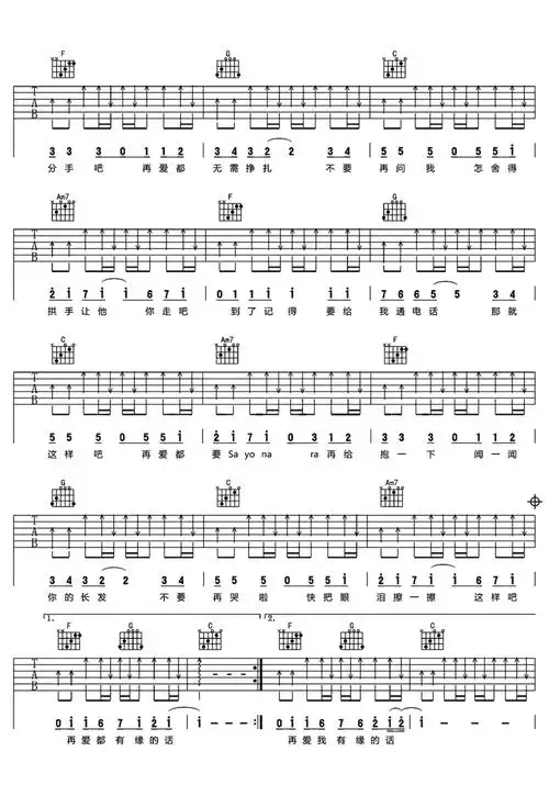 那就这样吧吉他谱