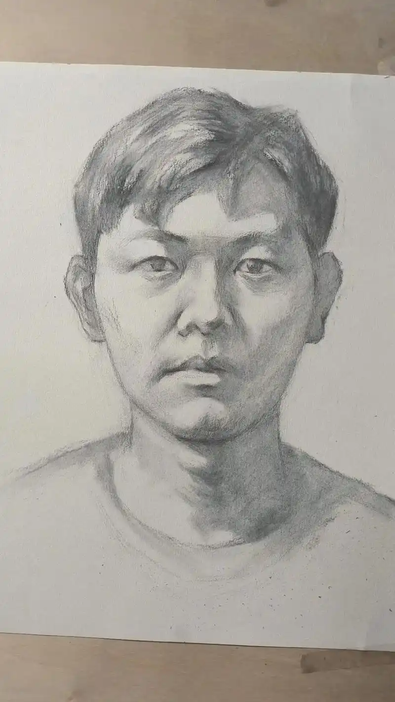 素描 #美术 #素描头像 #如何画人像素描  - 抖音