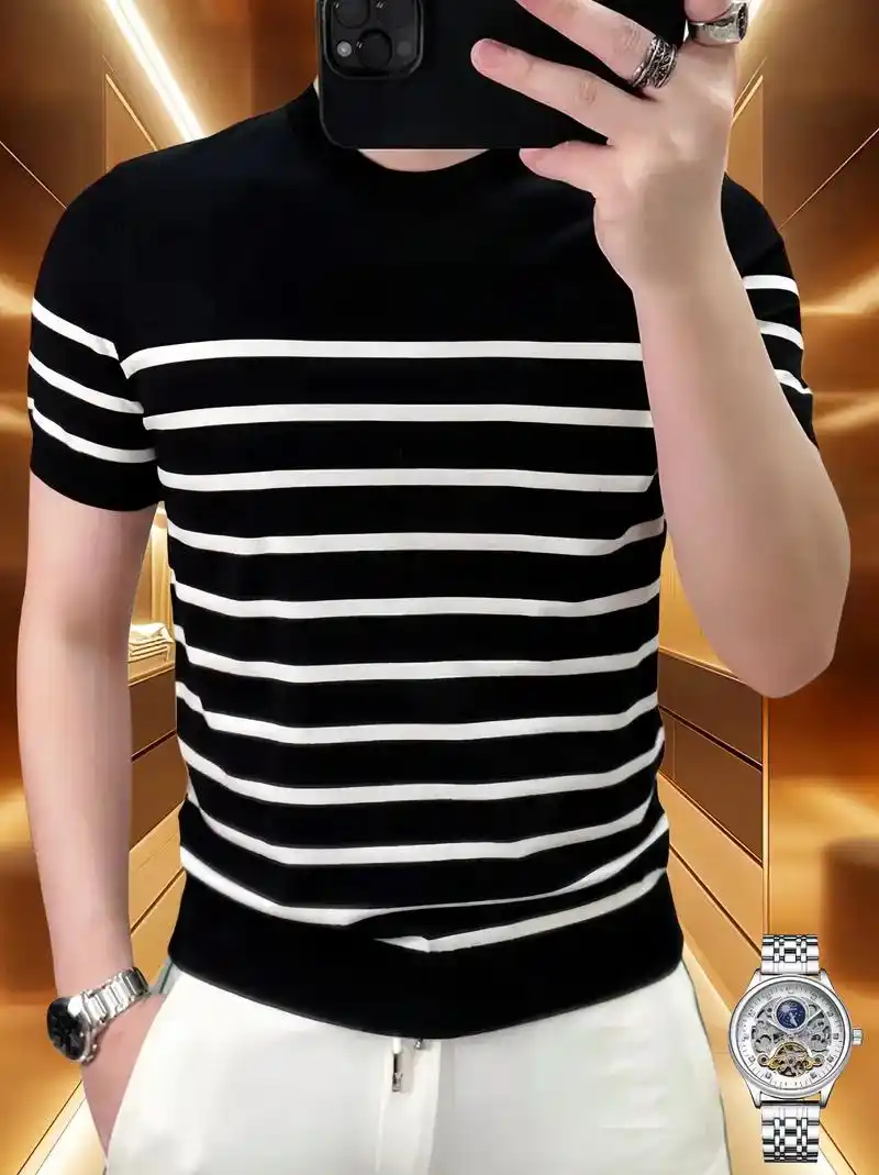 【潮流新宠】夏新条纹t恤,男神必备!