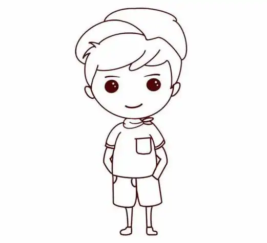 头像简笔画帅气男生简笔画全身画步骤图解,怎样画帅气的男生简笔画