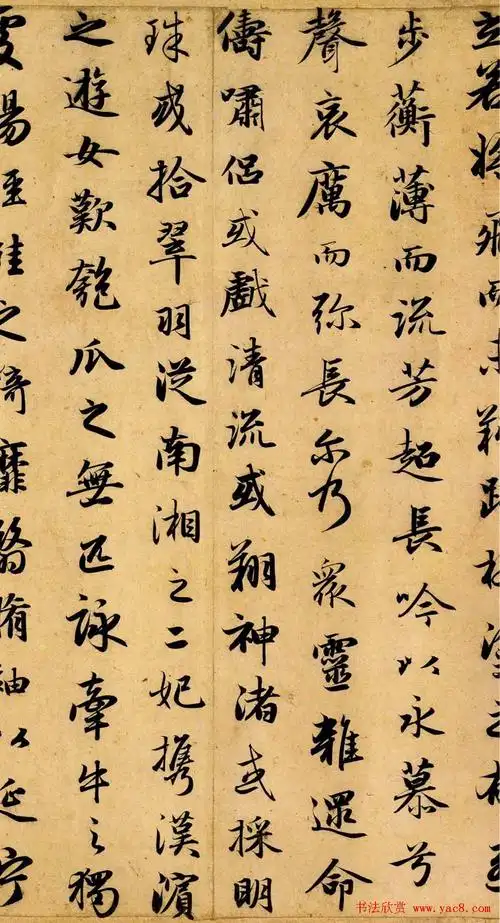 赵孟頫行书书法欣赏《洛神赋》