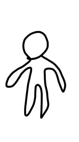 英语身体部位小人简笔画