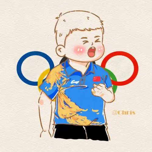 简笔画奥运会男单乒乓球银牌06樊振东