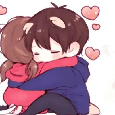 qq动漫头像可爱萌情侣钟情与瘾走进你的尽里