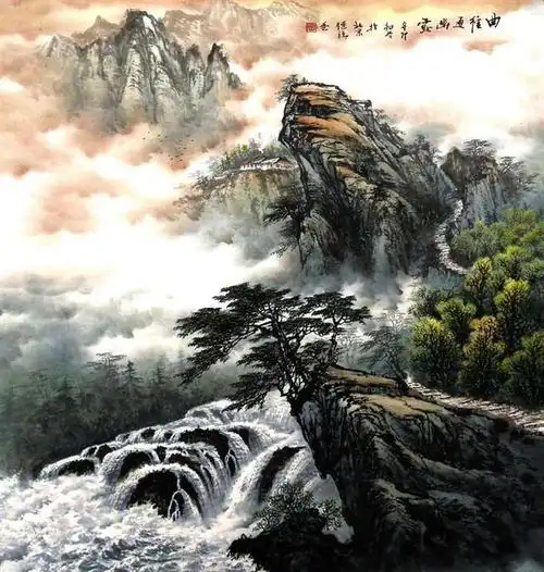 【彩墨山水画家张继强作品赏析】