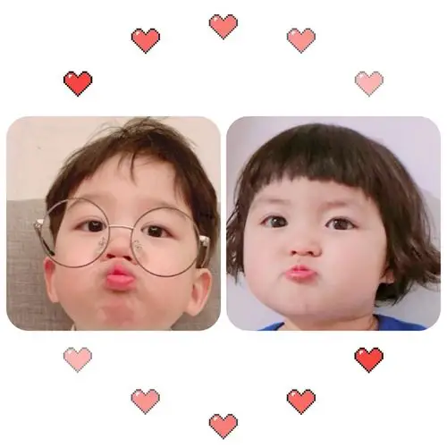 原创萌娃情侣头像罗熙情侣头像大q宝情侣头像金雪情侣头像