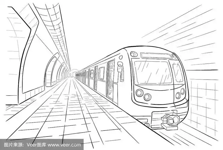 草图,地铁站,城市生活,线条,铅笔