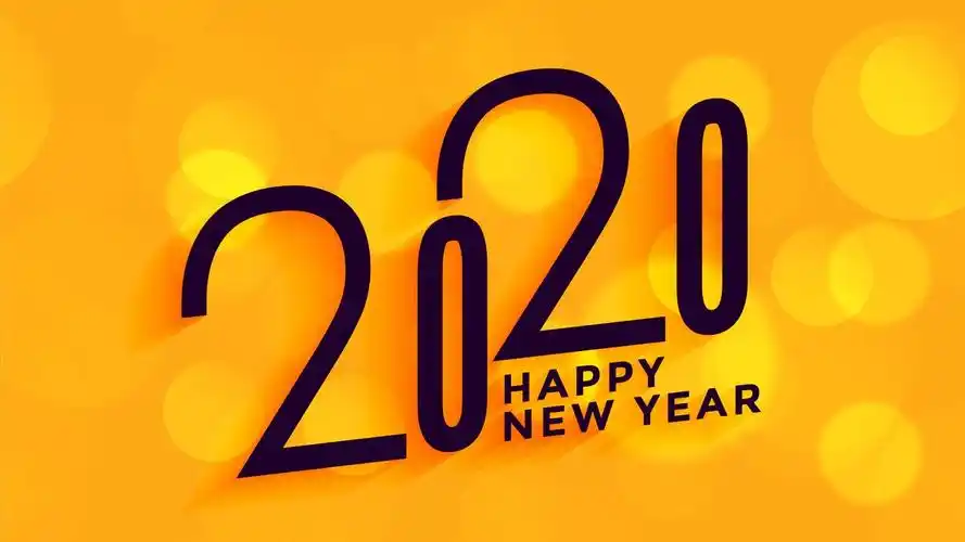 2020年跨年创意清新艺术字风格,艺术壁纸-回车桌面