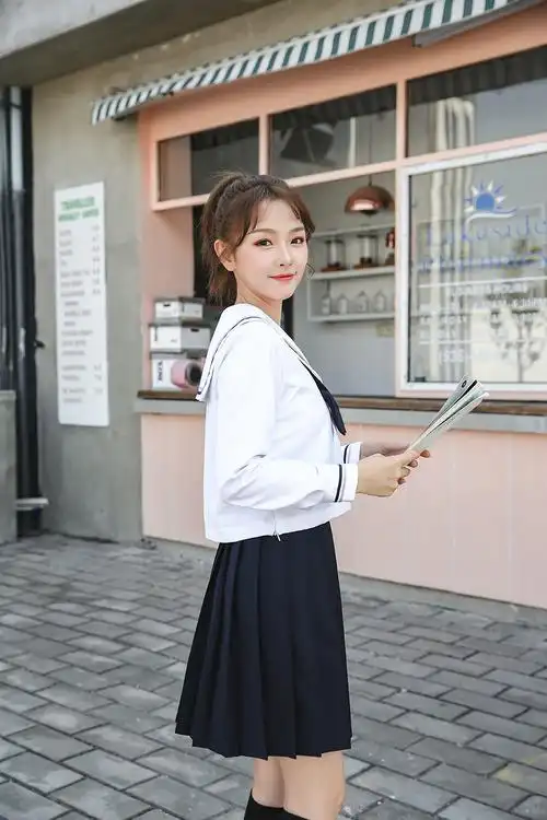 岸京学院风校服正统jk制服套装日本水手服女学生班服软妹裙中间服