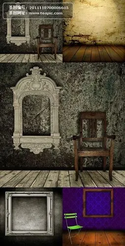 欧美复古风格墙壁背景&装饰边框高清图片素材