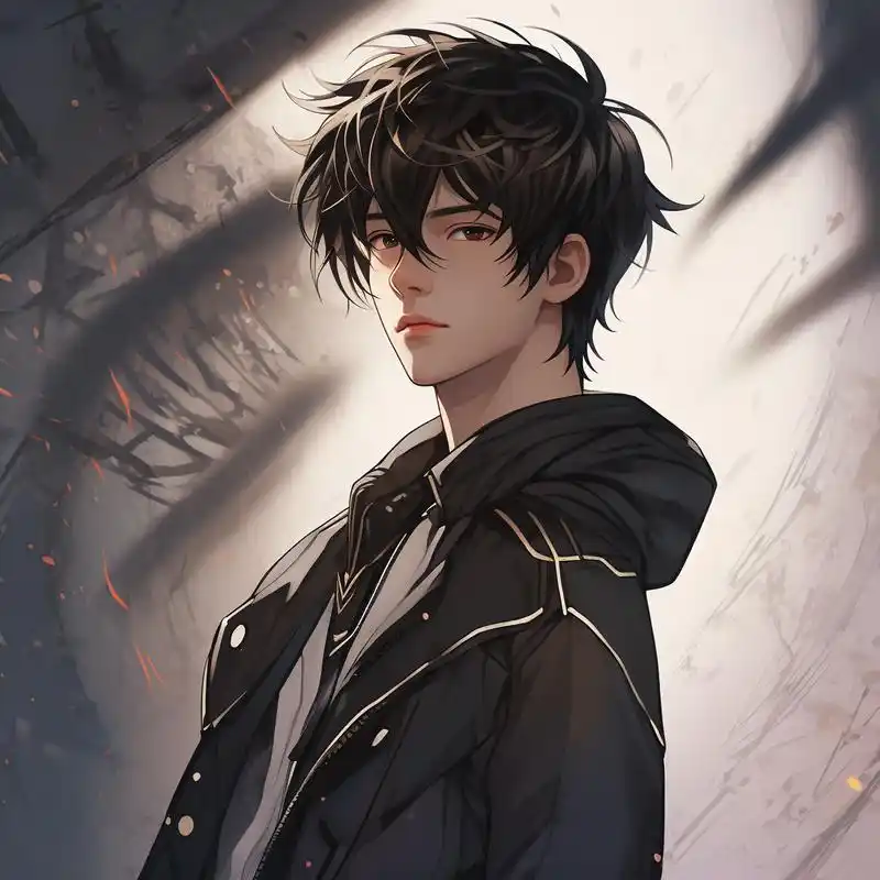 二次元高冷男神侧脸头像 90