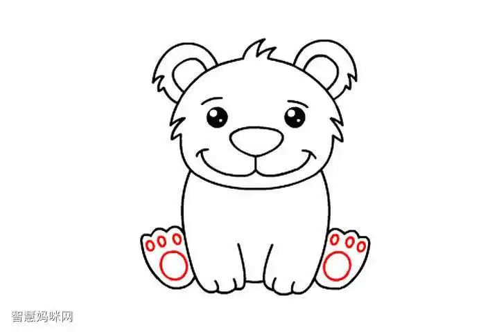 可爱小熊简笔画tuse